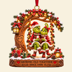 Growing Old Together Christmas Ornament - Personalized Gifts For Couple 01TYTA071026-Homacus