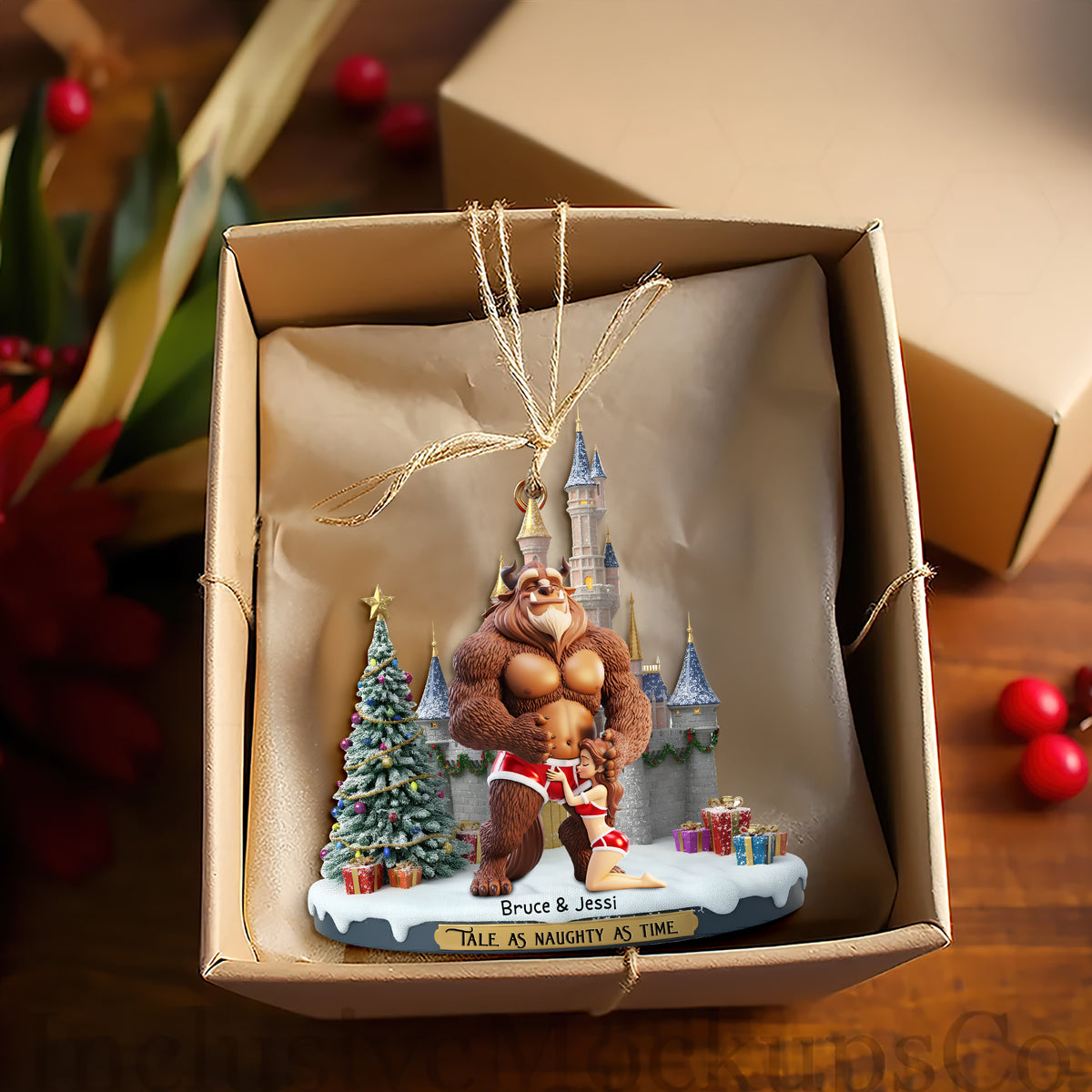 Tale As Naughty As Time Ornament - Personalized Christmas Gift For Couples 01OHLU190925-Homacus