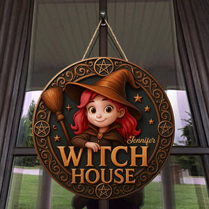 Witch House Wood Sign - Personalized Gifts For Witch Lovers 04toqn160725-Homacus
