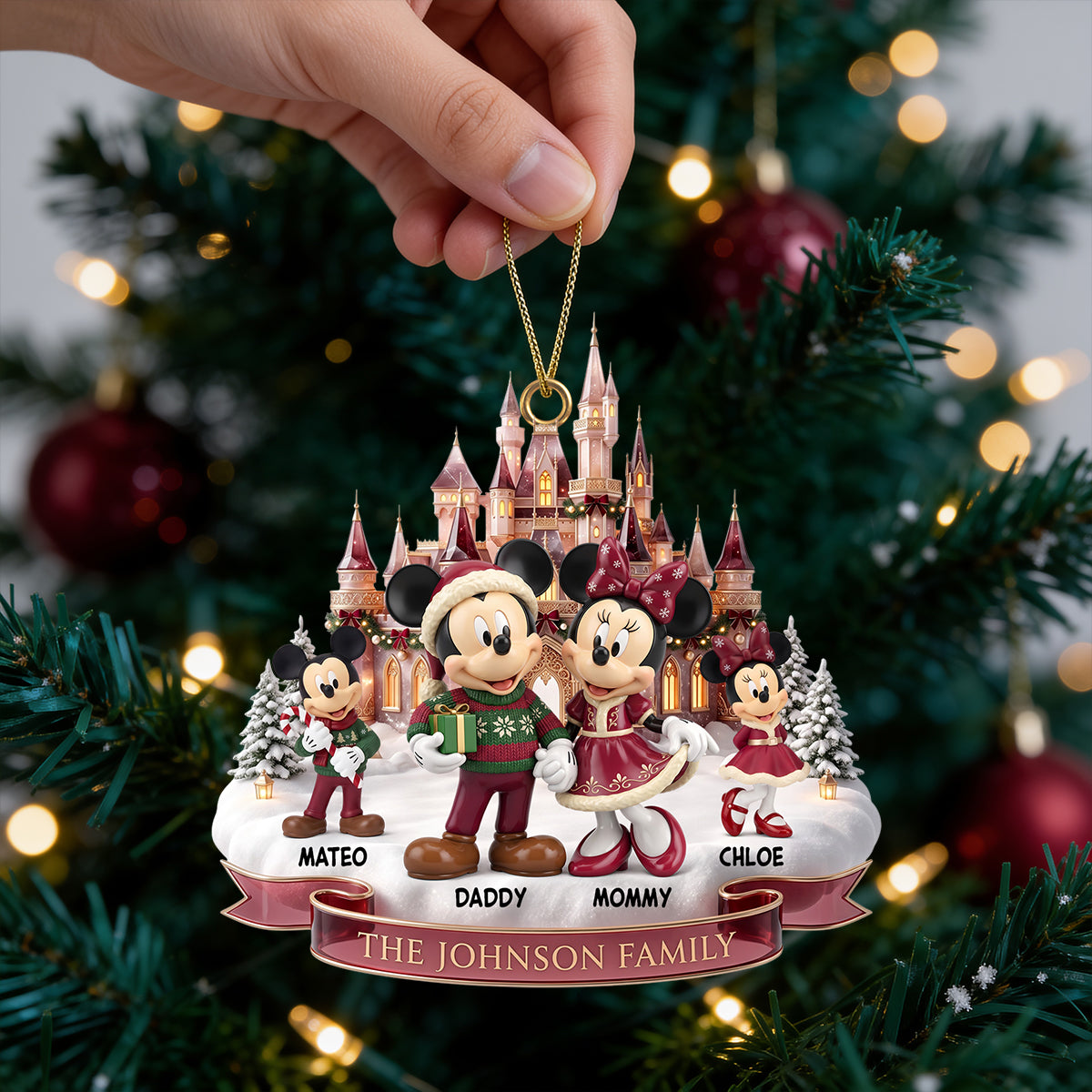 Cozy Christmas Family Ornament - Personalized Gifts For Family Christmas Ornament 02TODT030926