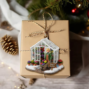 Festive Greenhouse Acrylic Ornament - Personalized Christmas Gift For Gardeners 01HULU240925-Homacus