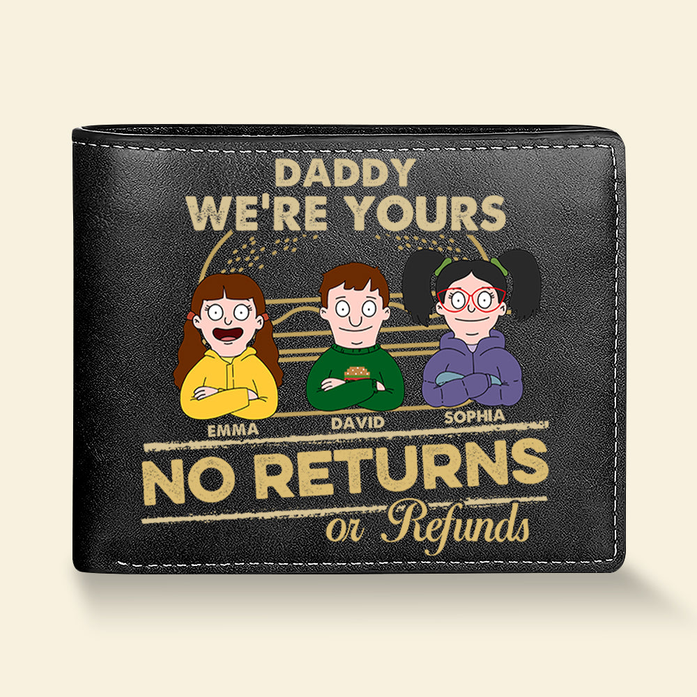 Personalized Gifts For Dad Leather Wallet 02TGDT311224HG No Returns Or Refunds-Homacus