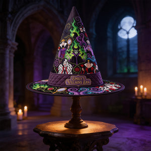 Dark Enchantress Quilted Witch Hat - Personalized Halloween Gifts 02hadt130826