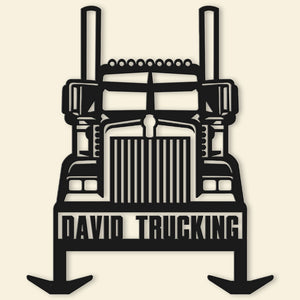 Personalized Gifts For Truck Lovers Hanging Metal Sign 02HUDT180624-Homacus