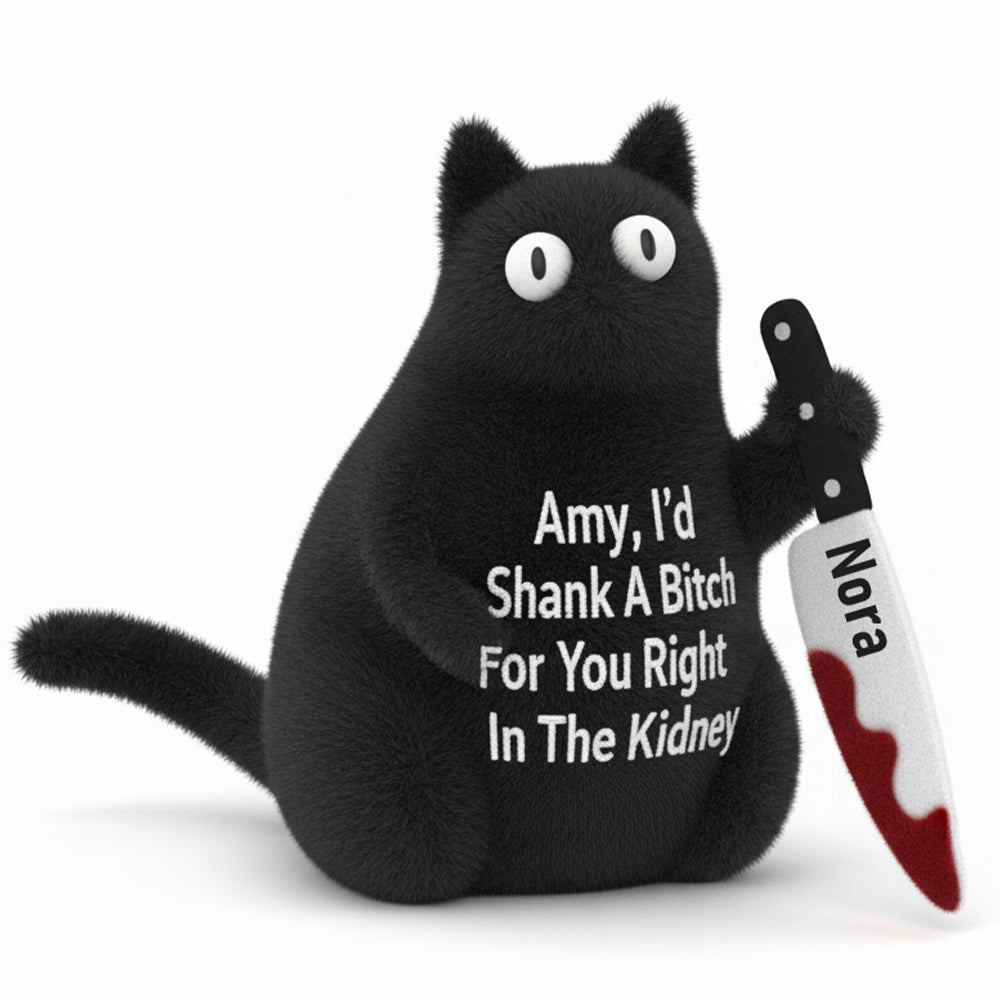 Personalized Funny Gifts For Bestie Black Cat Pillow 01natn191125-Homacus