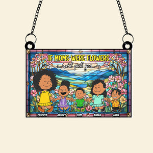 Personalized Gifts For Mom Suncatcher, Flower Garden Stained Glass Art 04qhtn130225hh-Homacus