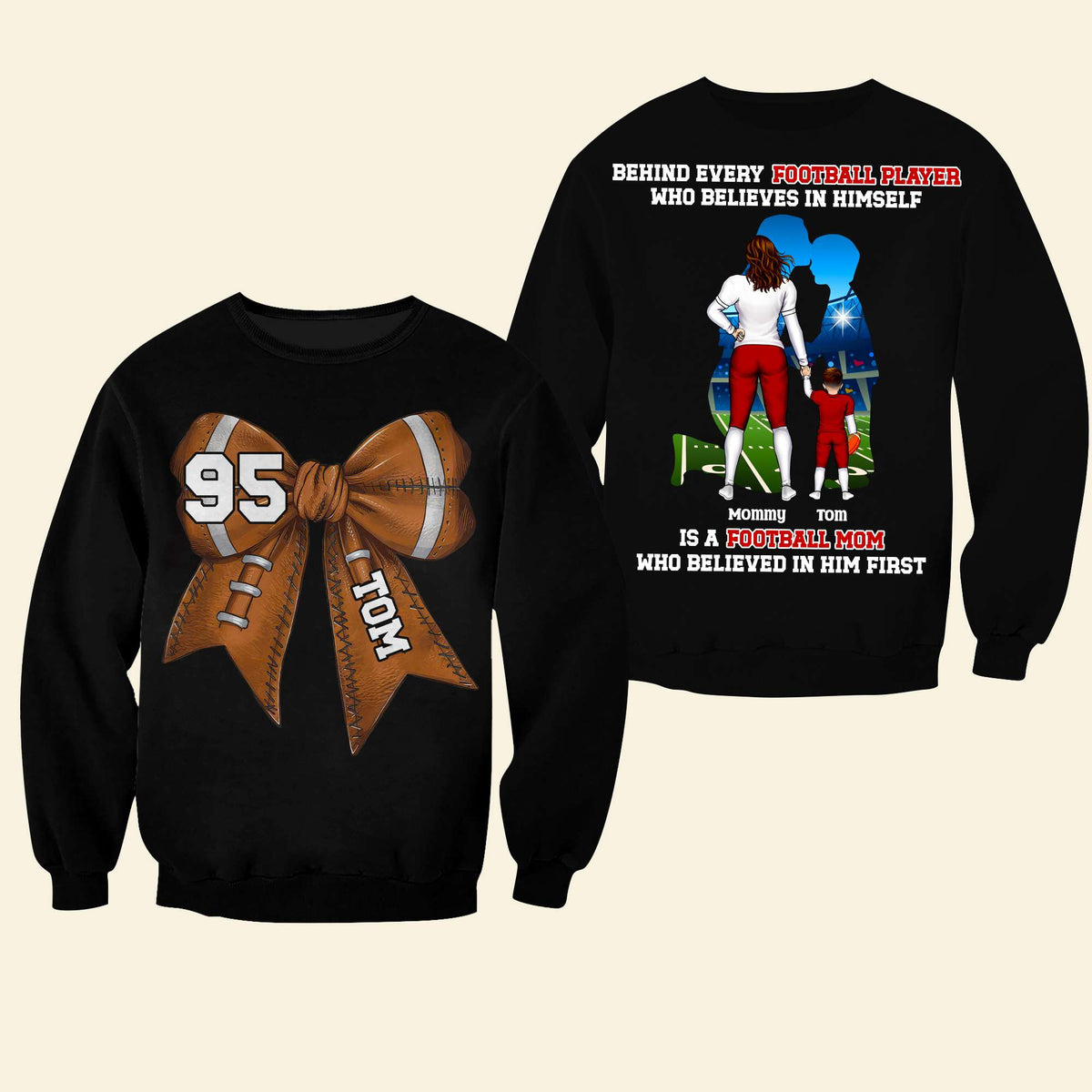 Football Mom Shirt Personalized Gifts For Mom 01OHDT010425PA-Homacus