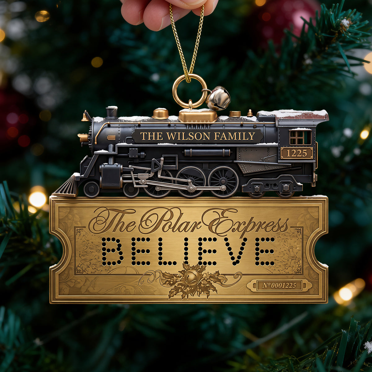 Vintage Steam Train Family Acrylic Ornament - Personalized Gifts For Family 08NADT231026-Homacus
