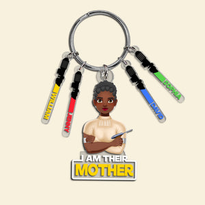 I'm Their Mother - Personalized Keychain With Charms 03natn150225hg-Homacus