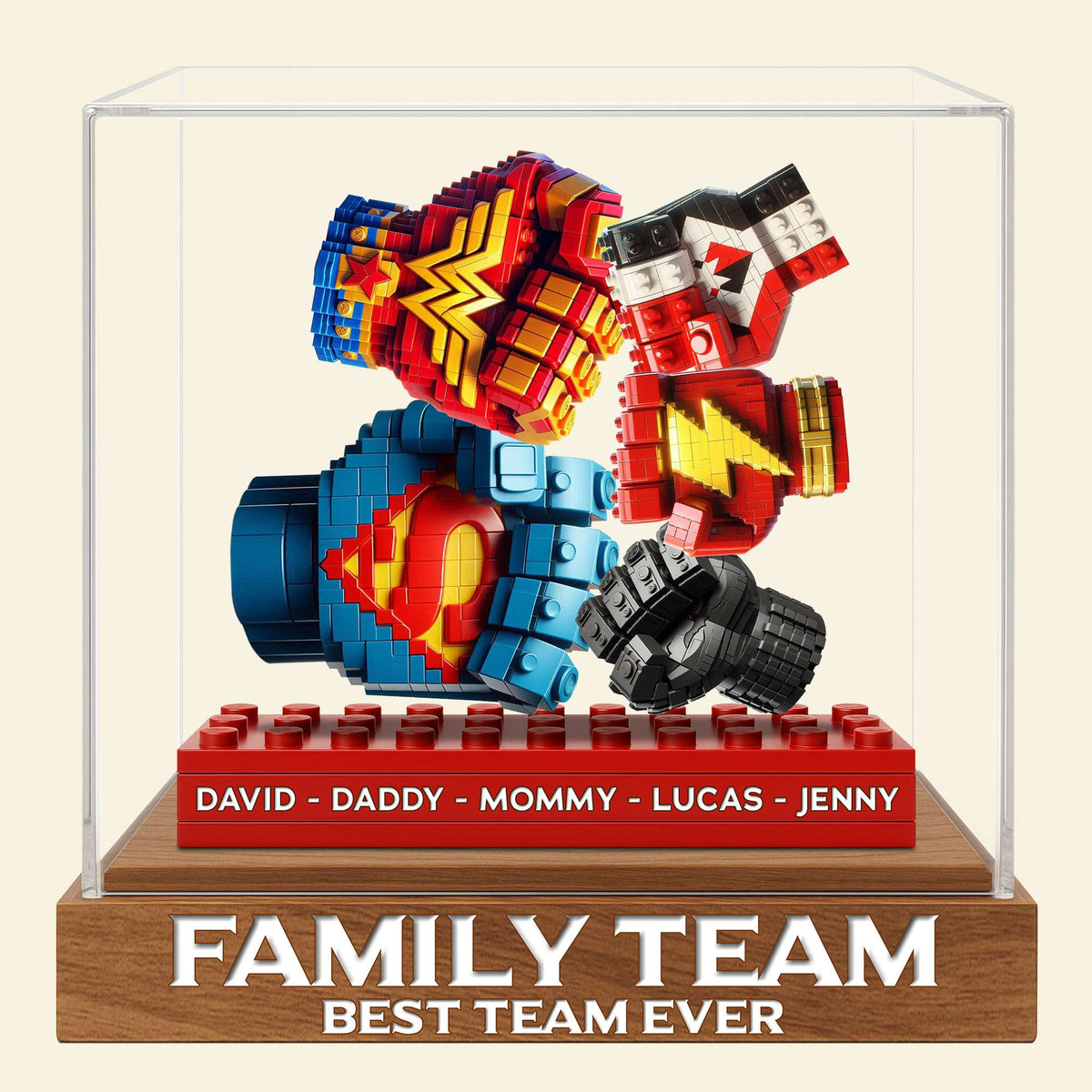 Family Team Acrylic Plaque Personalized Christmas Gifts For Family 05OHTN230525-Homacus