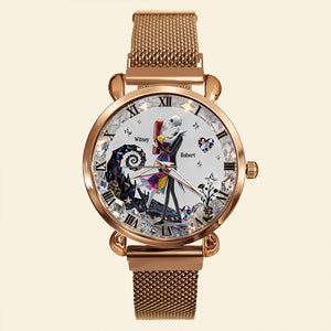 Romantic Couple Mesh Strap Quartz Watch Personalized Gifts For Couple 05PADT220126-Homacus