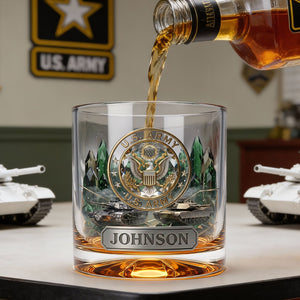 Military Forces 11oz Round Glass - Personalized Gifts For Military Personnel 01palu221225-Homacus
