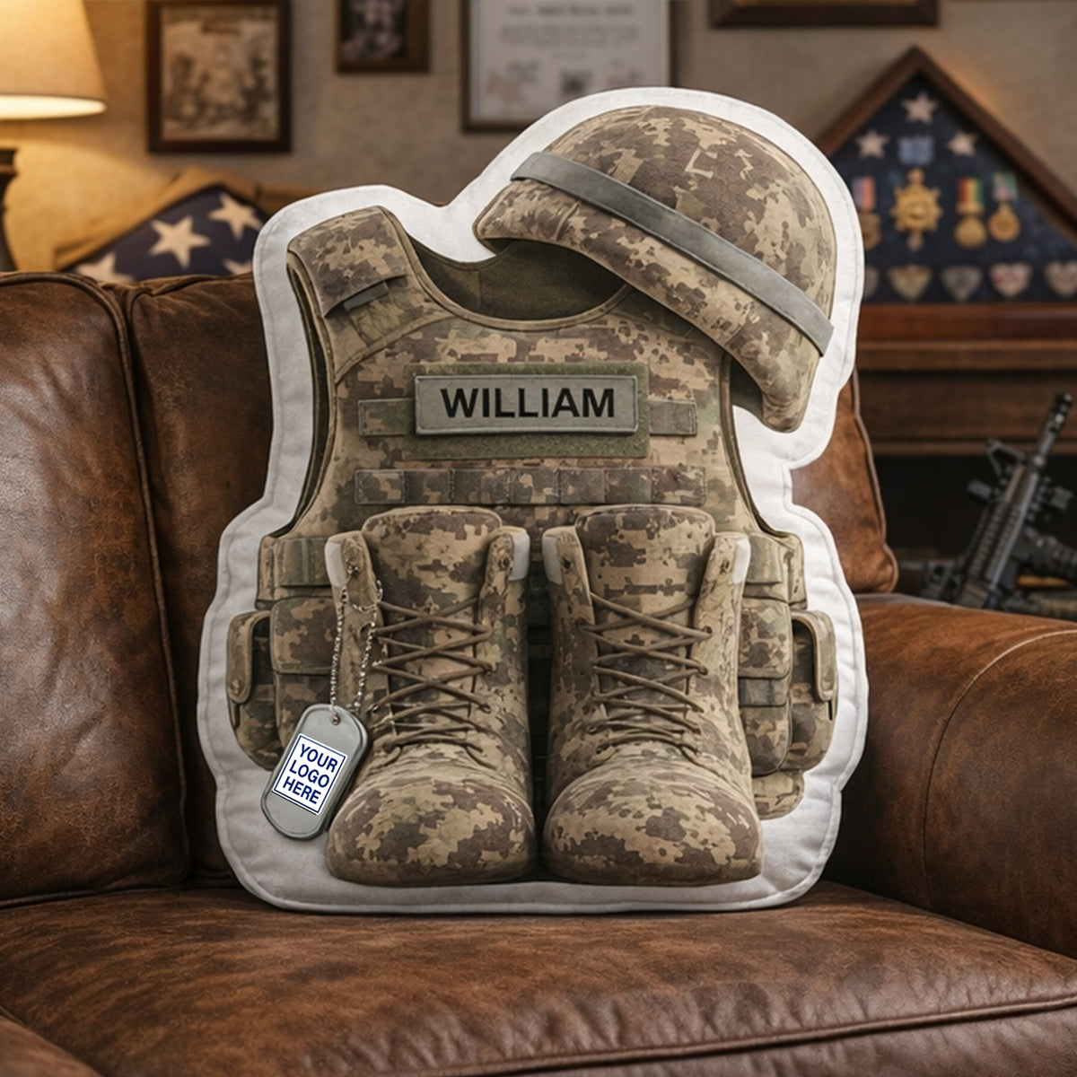 Honoring Heroes Pillow Personalized Gifts for Veterans 09OHLU151125-Homacus