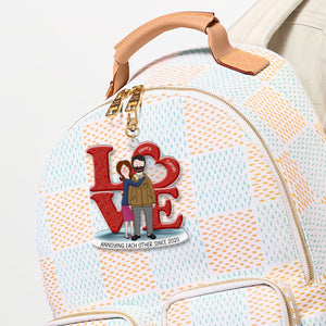 LOVE Burger Couple Keychain - Personalized Gifts 02OHMH070225HG-Homacus