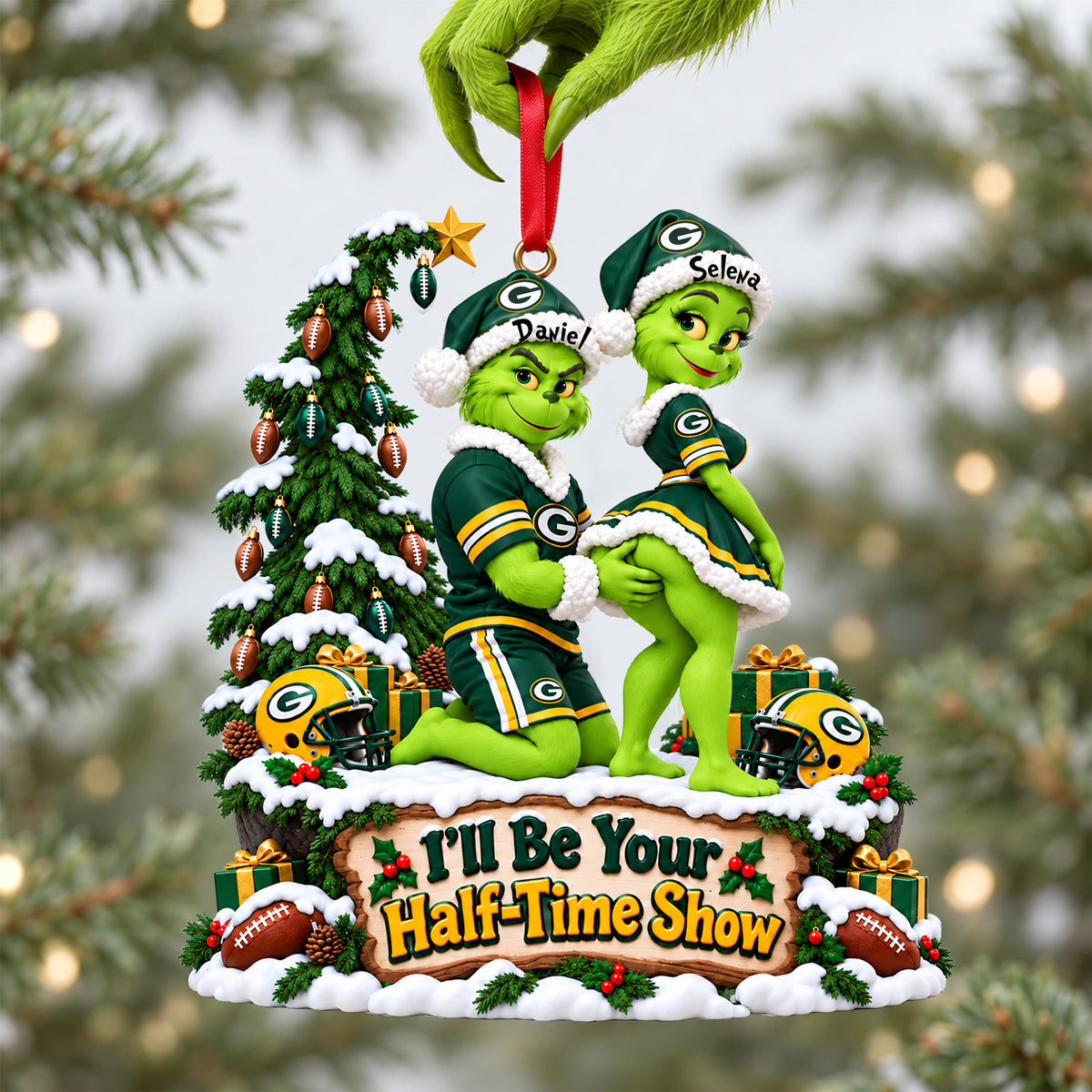 Furry Naughty Couples Acrylic Ornament - Personalized Christmas Gifts For Sports Loving Couple 04ohlu051026-Homacus