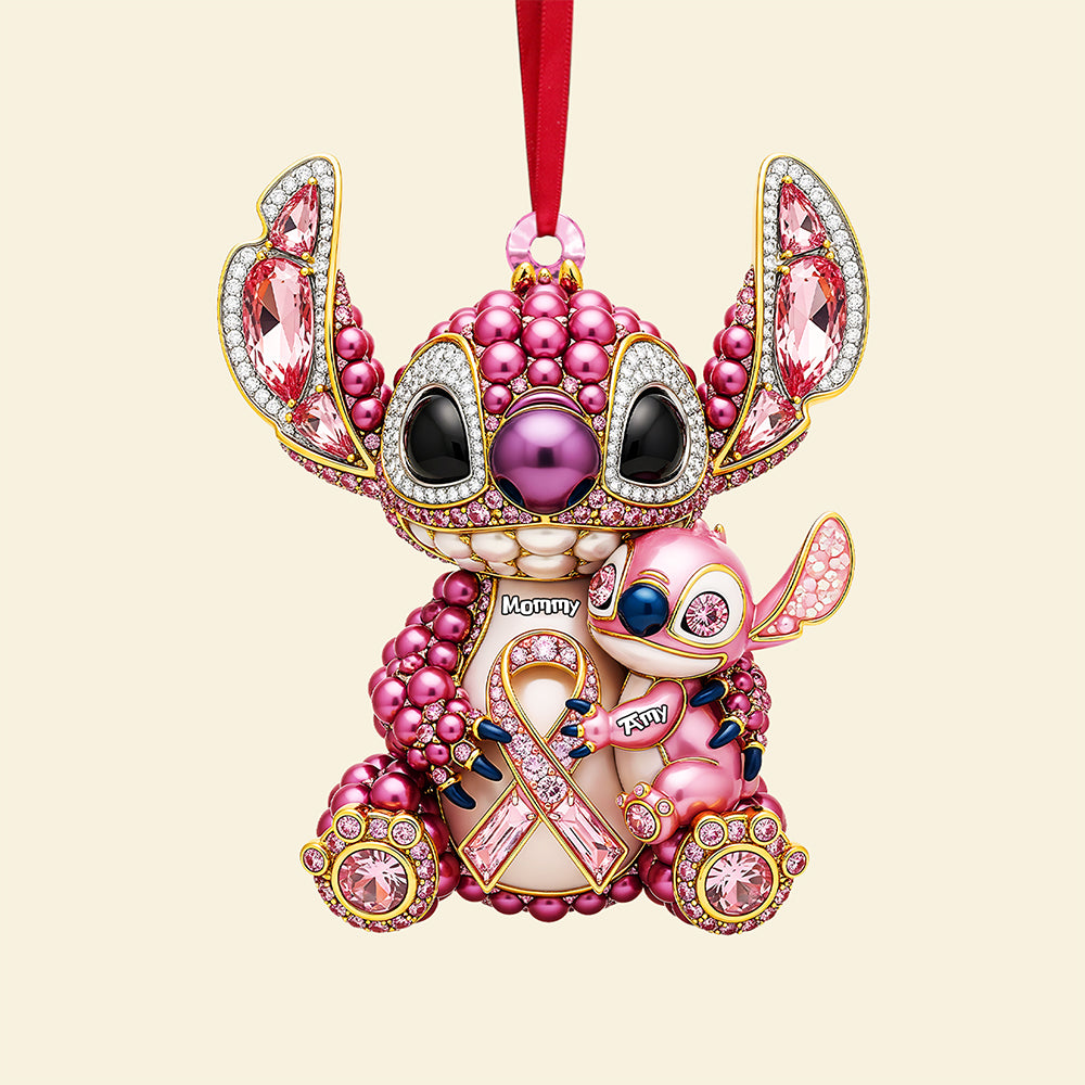 Breast Cancer Mom Ornament - Personalized Gifts For Mom 05nata060925-Homacus