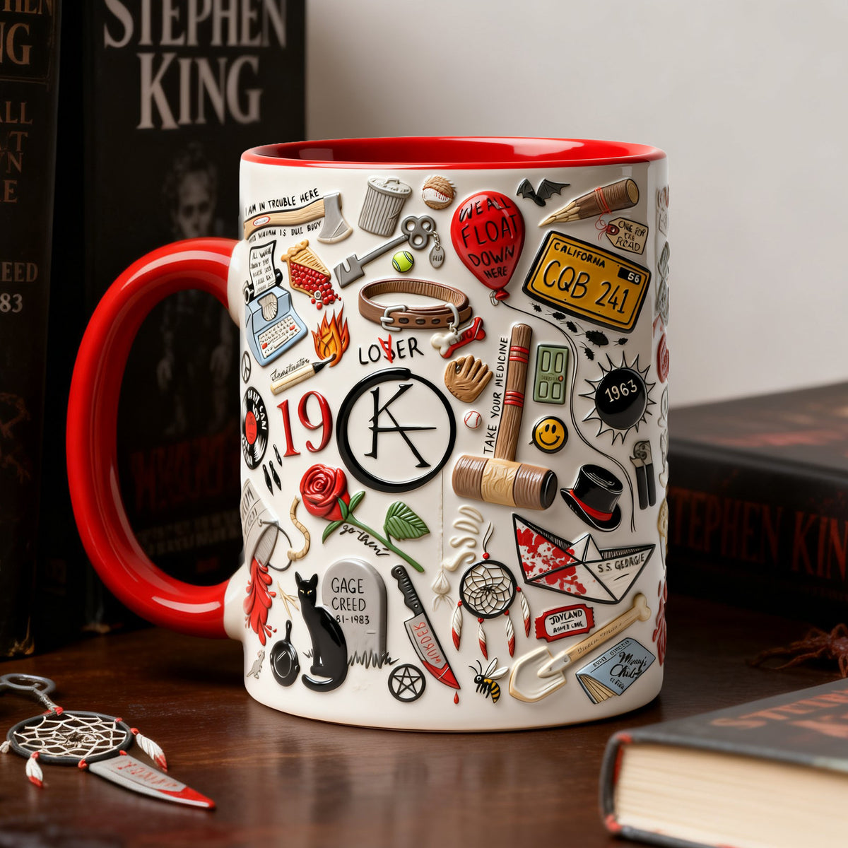 Horror Book Icon Accent Mug - Personalized Gifts 02nalu220126-Homacus