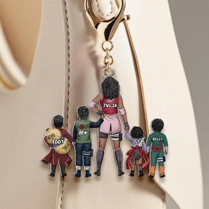 Personalized Gifts For Mom Keychain Mom And Kids 05QHHU220225PA-Homacus