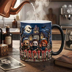 Dad Life With Little Horrors Magic Mug - Personalized Gifts For Dads 05patn120526-Homacus