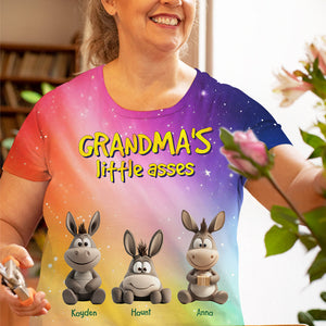 Personalized Gift For Grandma Shirt, Adorable Little Donkeys 01NALU190325-Homacus
