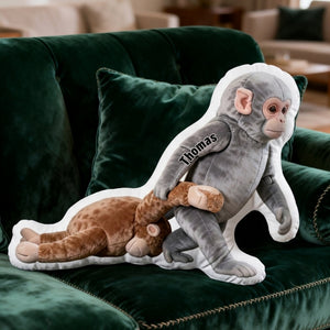 Monkey Custom Shaped Pillow - Personalized Gifts 06tglu060326-Homacus