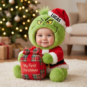 Baby First Christmas Lovely Mischief Pillow - Custom Photo Christmas Gifts For Kids 02pgtn141026-Homacus