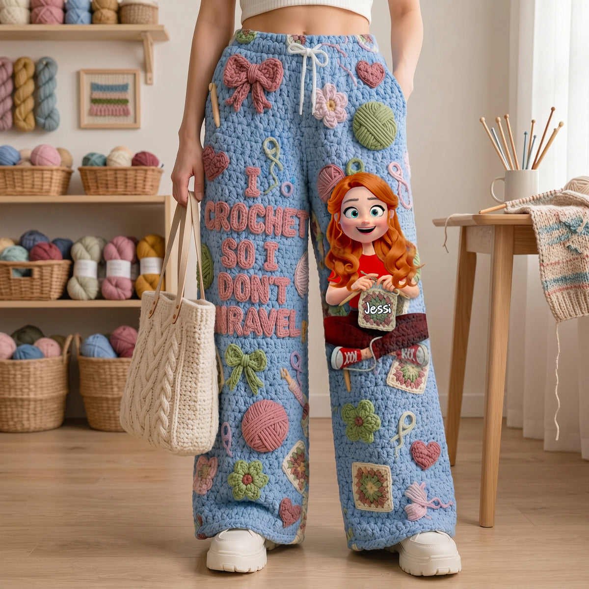 Crochet Girl Pajama Pants - Personalized Gifts For Crochet Lovers 06nalu171225-Homacus