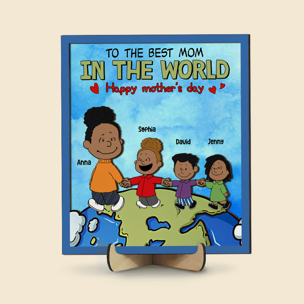 Personalized Gifts For Mom Wood Sign 01totn181224da Best Mom In The World-Homacus