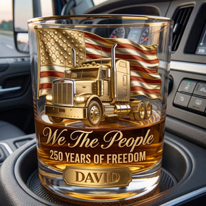250 Years Of Freedom Round Glass - Personalized Gifts For Trucker Lovers 03pglu110626-Homacus
