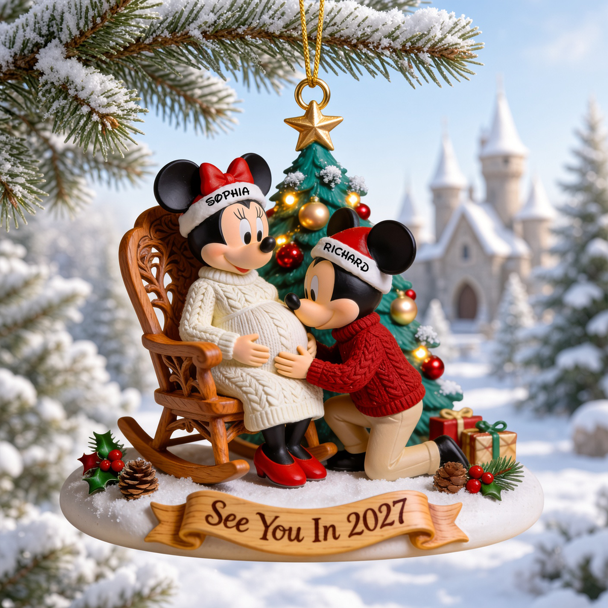 Sweet Expecting Parents Christmas Ornament – Personalized Pregnancy Gift 11PGQN221026-Homacus