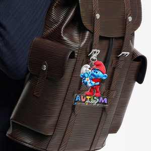 Personalized Gifts For Autism Dad Keychain Daddy Holding Her Baby 051TGLU220225-Homacus