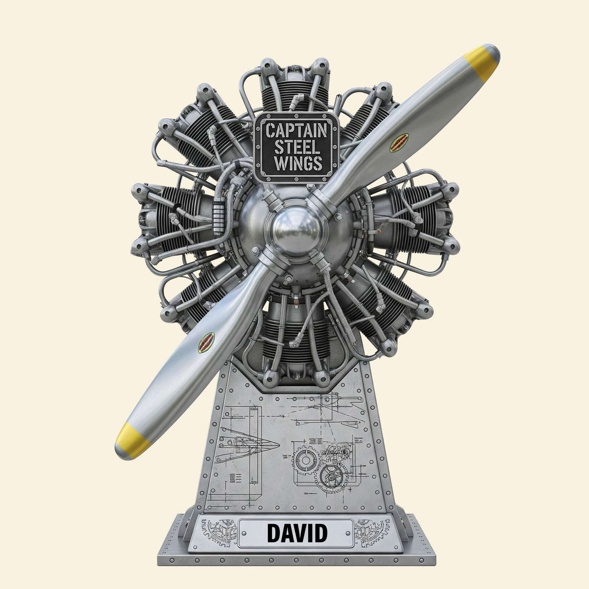 Radial Airplane Engine Acrylic Plaque - Personalized Gifts For Pilot 02OHTN090625-Homacus