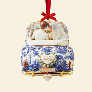 Personalized Gifts For Christmas, Newlywed Toile de Joy Custom Shape Acrylic Ornament 04pgta081025-Homacus