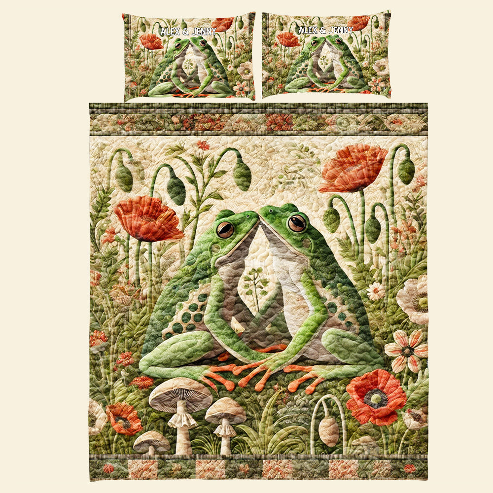 Frog Couple Lover Quilt Bedding Set Special Line 03XQMH080125-Homacus