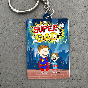 Personalized Gifts For Dad Keychain 04topu200325pa Super Dad-Homacus