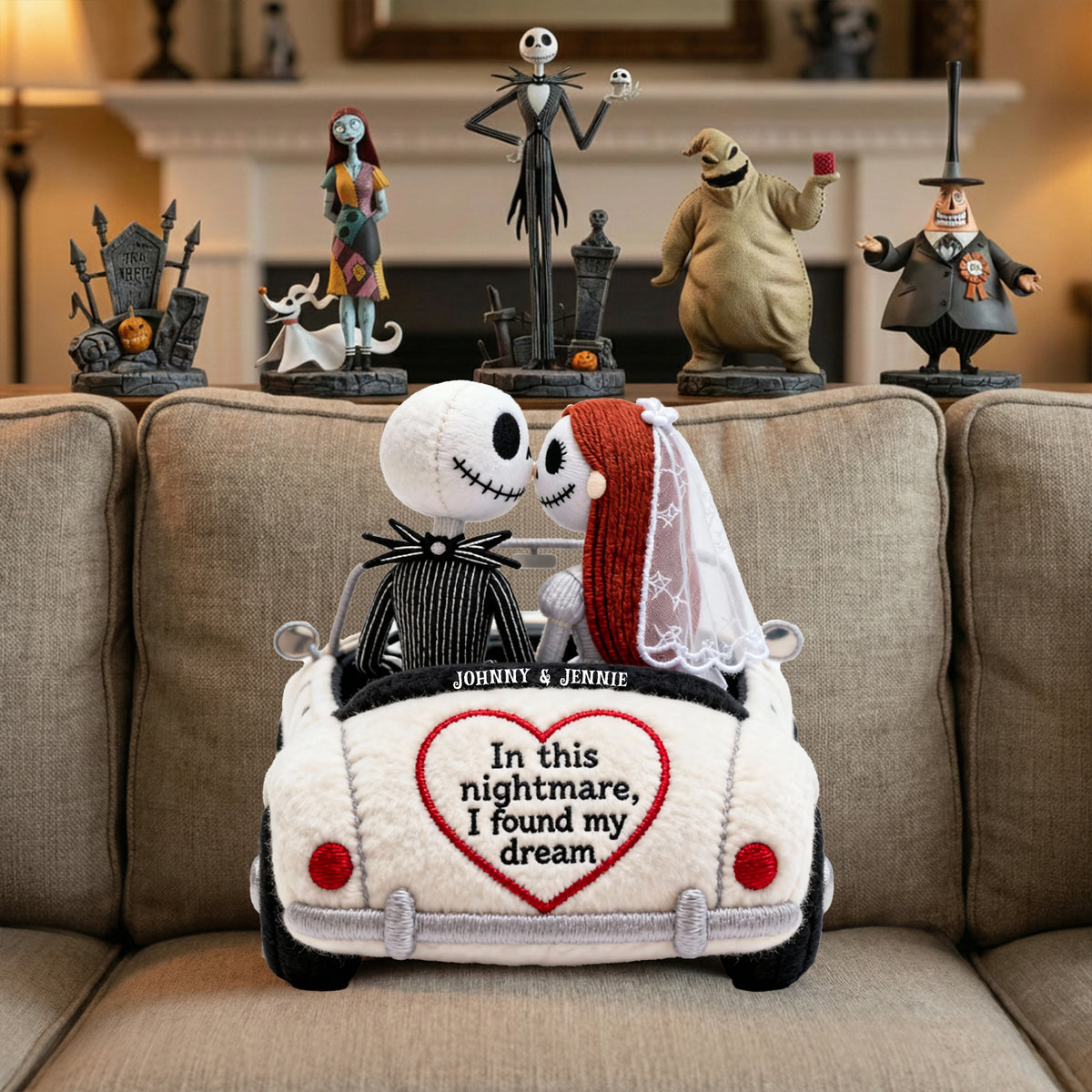 Spooky Couple Pillow - Personalized Gifts For Couple 01tolu131225-Homacus