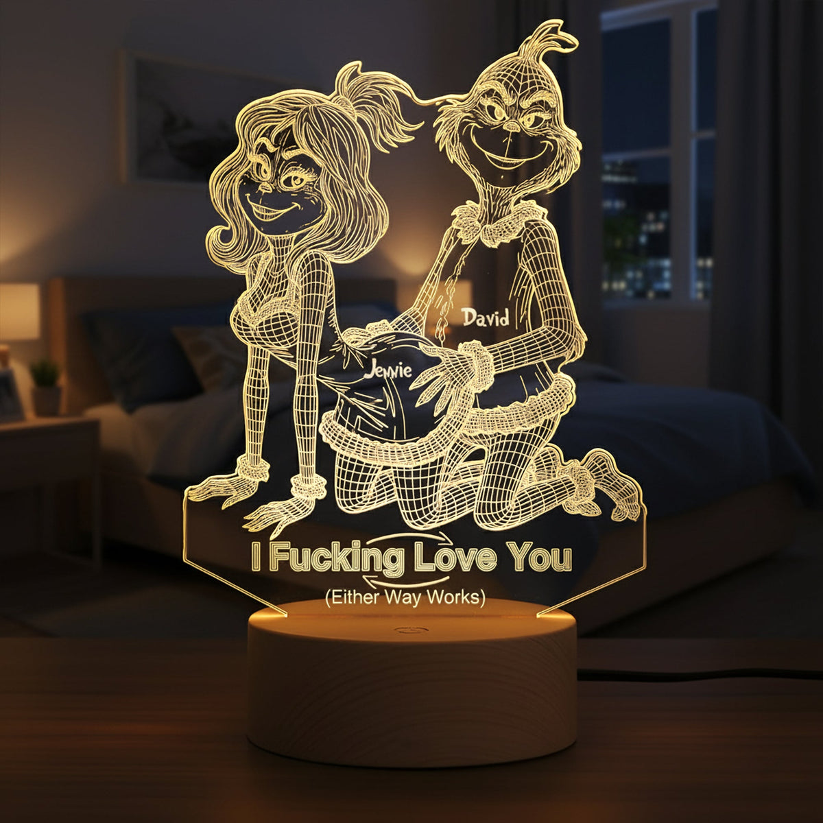 Funny Couple LED Light Personalized Gifts For Couple 10TGLU151125-Homacus