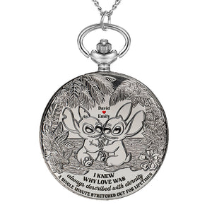 Blue Monster Fans Pocket Watch - Personalized Gifts For Couple 01tgqn210625-Homacus