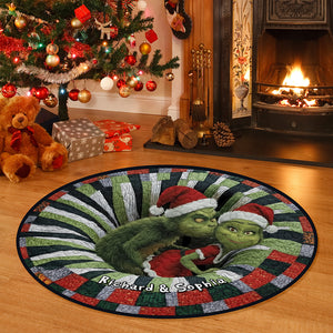 Funny Couple Quilted Round Mat - Personalized Gifts For Couple 02naqn250925-Homacus