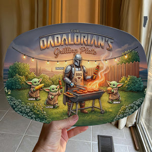 Warrior Dad Grilling Plate - Personalized Gifts For Dad 01natn130526-Homacus