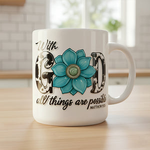 Faith & Flowers Mug Personalized Gifts For Christian 08HUDT261125-Homacus