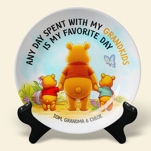 Personalized Gifts For Grandma Round Plate 01OHDT130325-Homacus