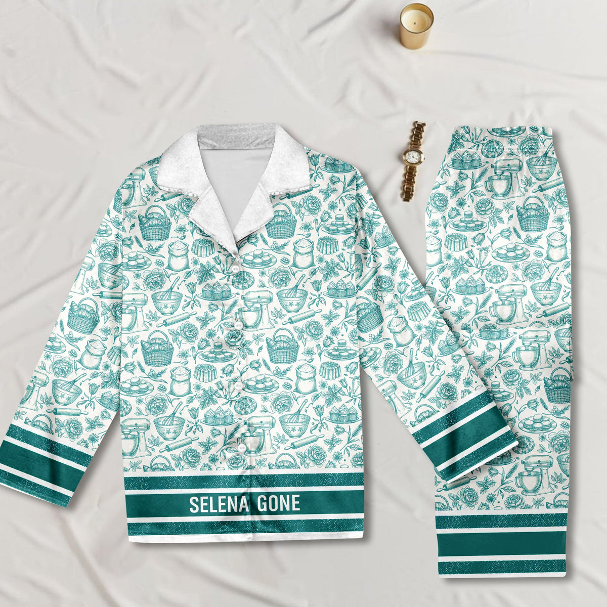 Bakers At Rest Button Up Pajama Set - Personalized Gift For Bakers 03PGLU021025-Homacus