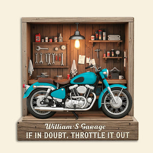 Motorcycle Garage Wood Sign - Personalized Gifts For Biker 04OHTN170625-Homacus