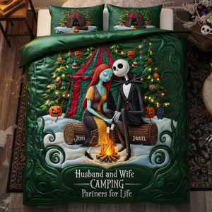 Camping Couples Quilt Bedding Set - Personalized Gifts For Couples 03PALU171125-Homacus