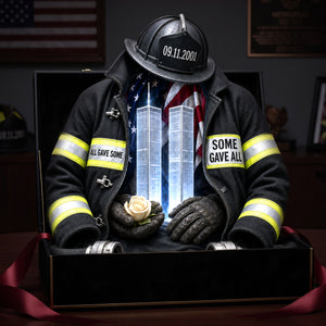 Firefighter Memorial Heaven Acrylic Light Box - Personalized Gifts For Memorial 07halu290726