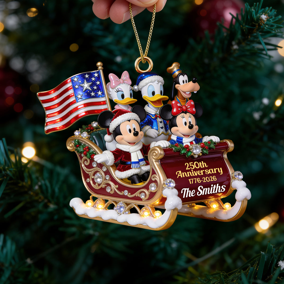 Patriotic Family Christmas Ornament - Personalized Gifts For Family 09pgdt131026