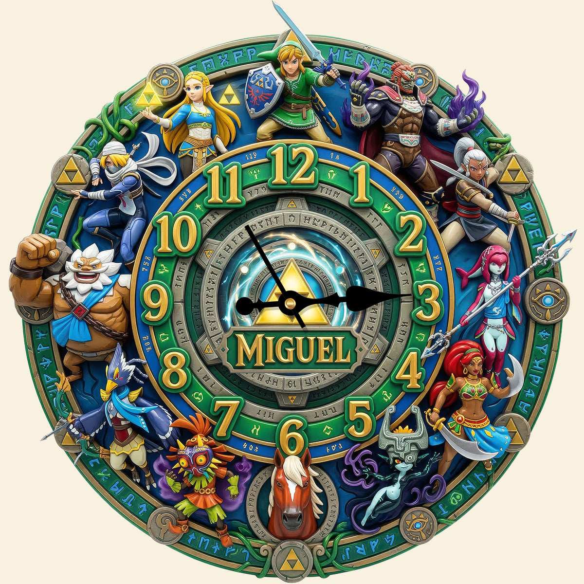 Legendary Fantasy Warriors Acrylic Hanging Wall Clock - Personalized Gifts 05natn130326-Homacus