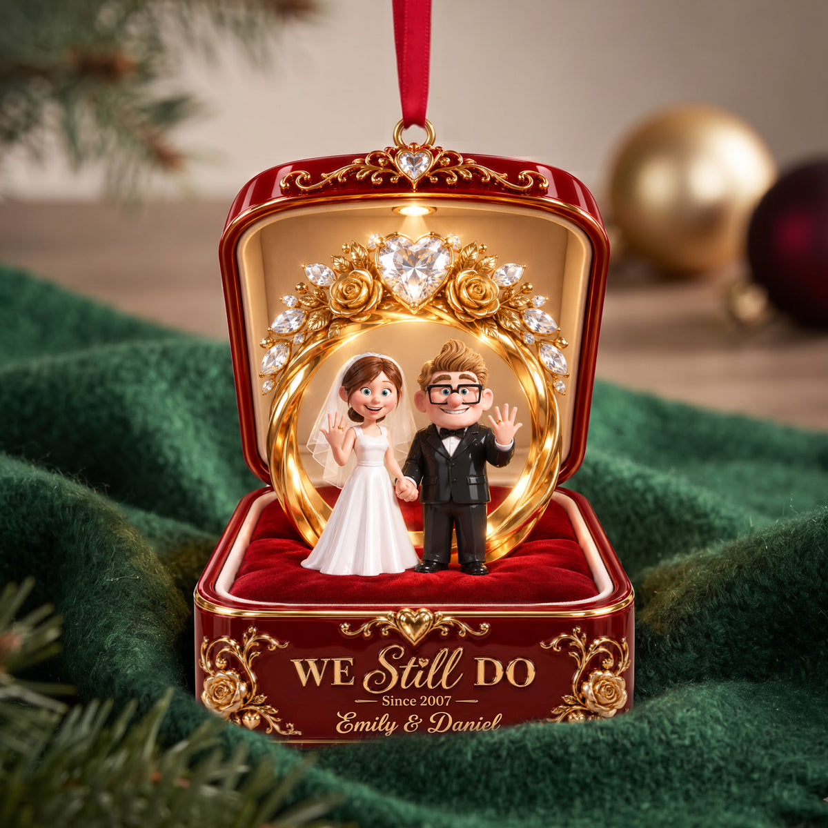 Love Engagement Anniversary Ornament - Personalized Gifts For Couple 01qhlu210926-Homacus