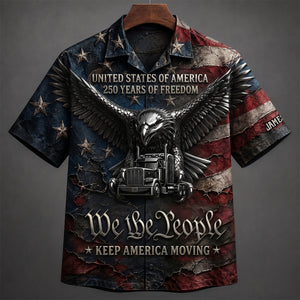 Badass Trucker Keep America Moving Hawaiian Shirt, Personalized Gifts For Trucker 03qhdt260626-Homacus